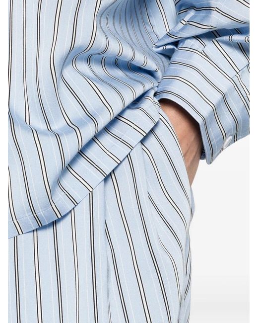 IRO Blue Stripe-Pattern Trousers