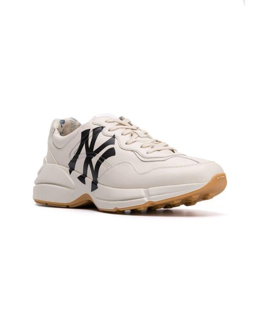 Gucci X Mlb Ny Yankees Patch Sneakers in Brown for Men