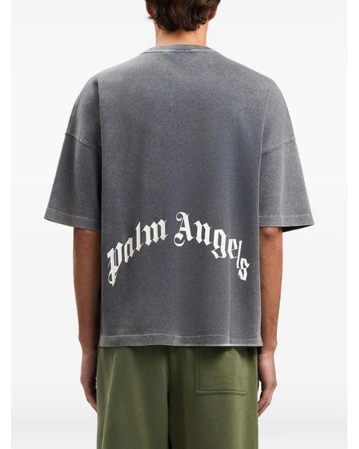Palm Angels Gray Polo Shirts for men