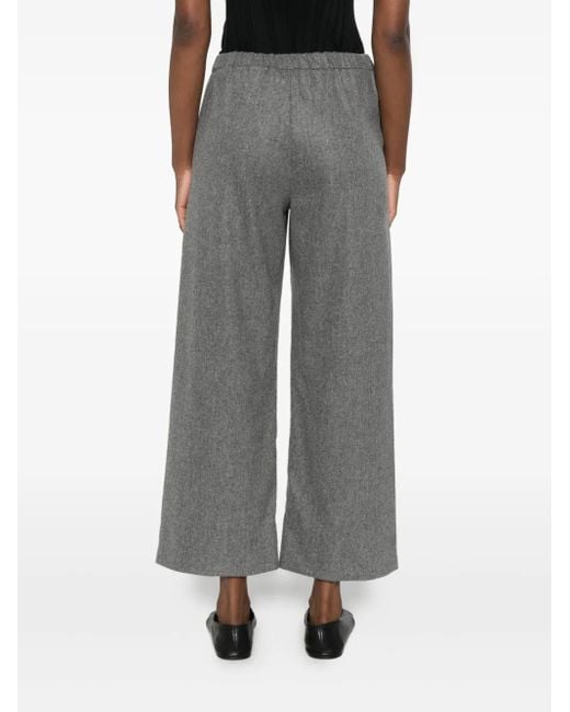 Max Mara Gray Drawstring-Fastening Trousers
