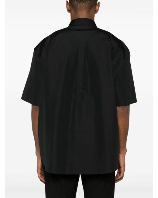 Moschino Hemd mit Slogan-Stickerei in Black für Herren