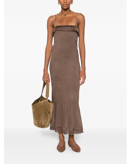 By Malene Birger Brown Nova Fringed Maxi Dress
