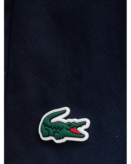 Lacoste Blue Logo-Patch Elasticated-Waist Shorts