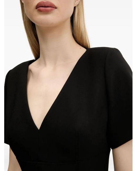 HUGO Black V-Neck Short-Sleeve Mini Dress