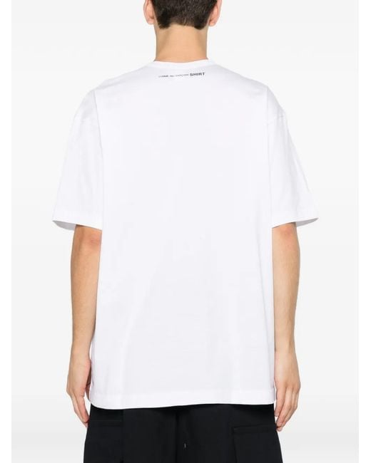 Comme des Garçons White Graphic-Print T-Shirt for men