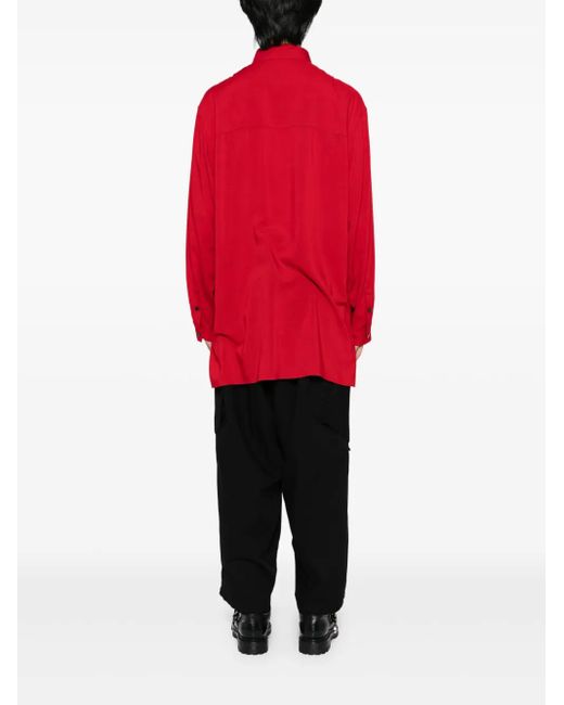 Camicia Con Colletto Ampio di Yohji Yamamoto in Red da Uomo