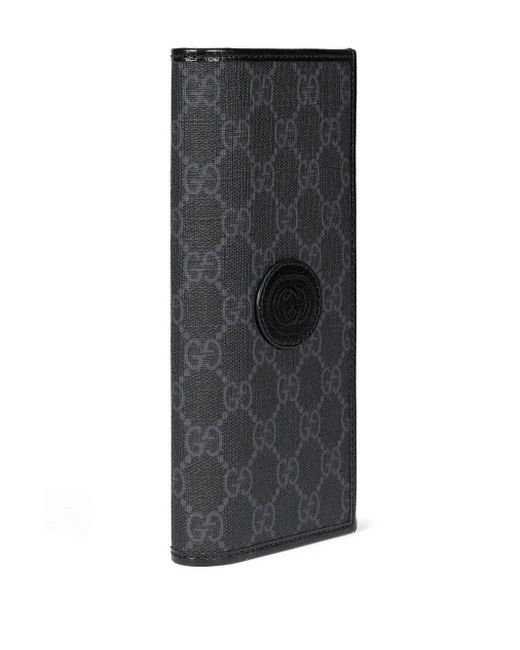 Gucci Black GG Supreme Print Leather Wallet for men
