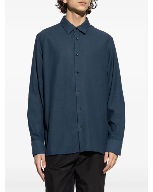 Rag & Bone Blue Textured Button-Up Shirt for men