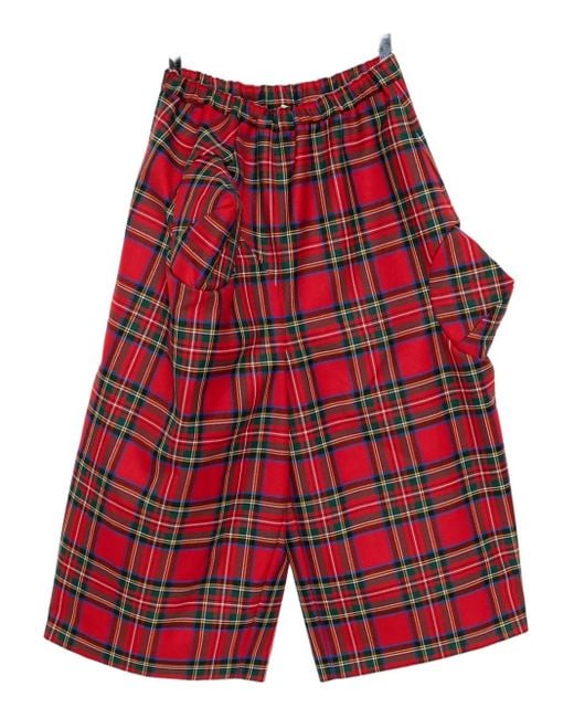 Comme des Garçons Red Plaid Trousers