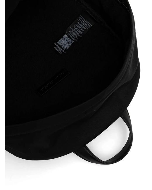 Karl Lagerfeld Black Charm-Detail Backpack
