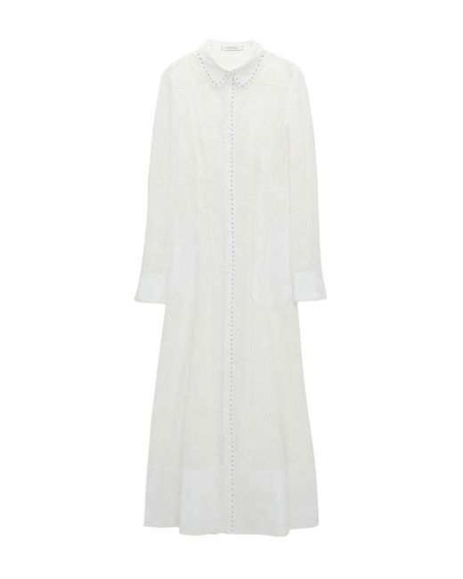 Robe-chemise à broderies Dorothee Schumacher en coloris White