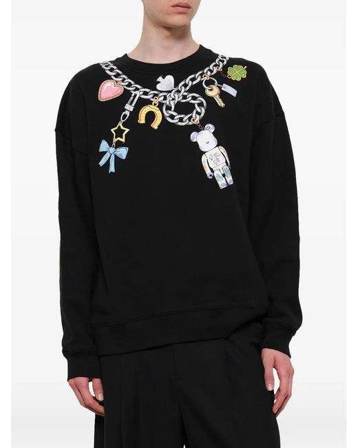 Egonlab Black Bearbrick Print Sweatshirt for men