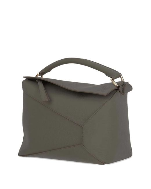Loewe White Mini Embossed-Logo Top-Handle Tote Bag