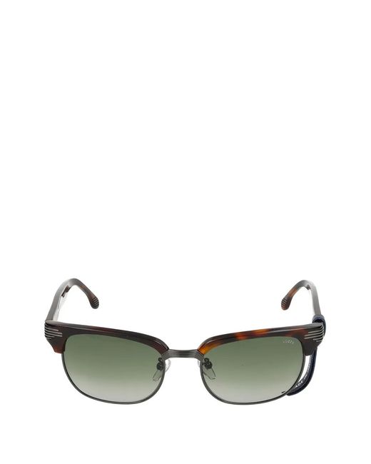 Lozza Green Tortoiseshell-effect Rectangle-frame Sunglasses