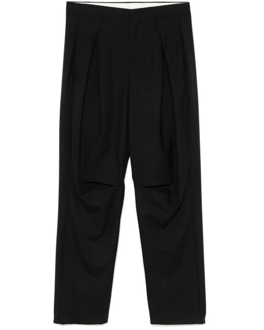 Pantalon Ample À Design Plissé Laneus en coloris Black