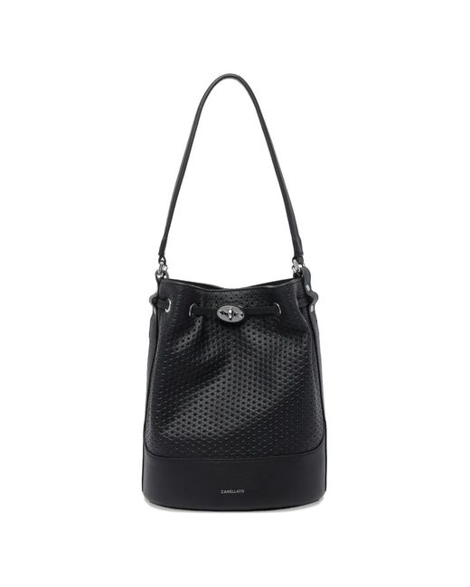 Zanellato Black Monda' Bucket Bag