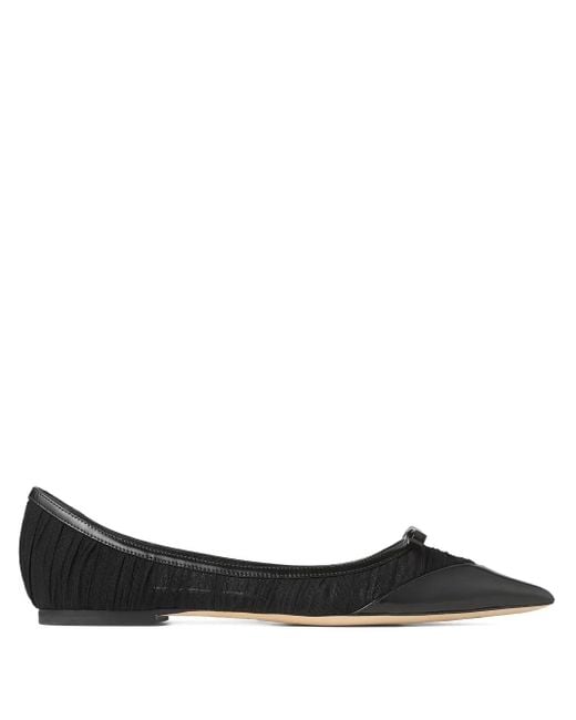 Bailarinas Love Mesh con lazo Jimmy Choo de color Black