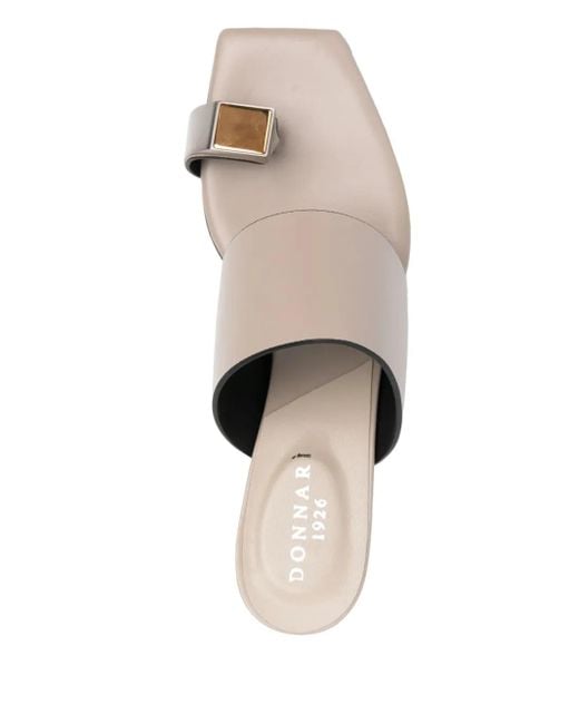 DONNARì White Leather Mules