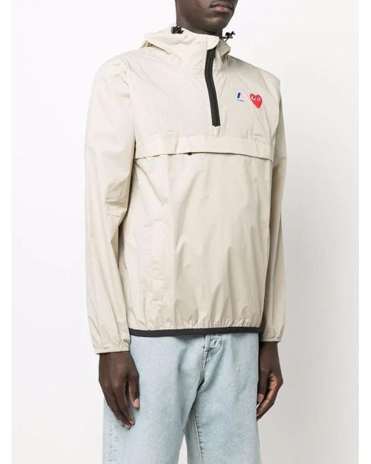 COMME DES GARÇONS PLAY Natural X K-Way Quarter-Zip Hoodie