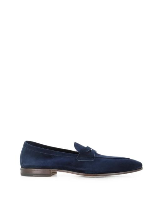 Henderson Blue Mocassins En Daim for men