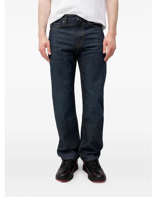 HUGO Blue X Rb Logo-Patch Jeans for men