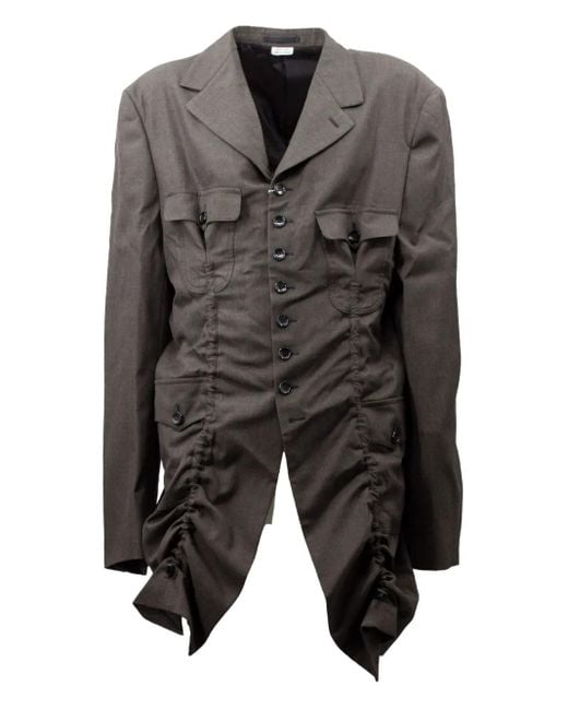 Comme des Garçons Gray Ruched Jacket for men