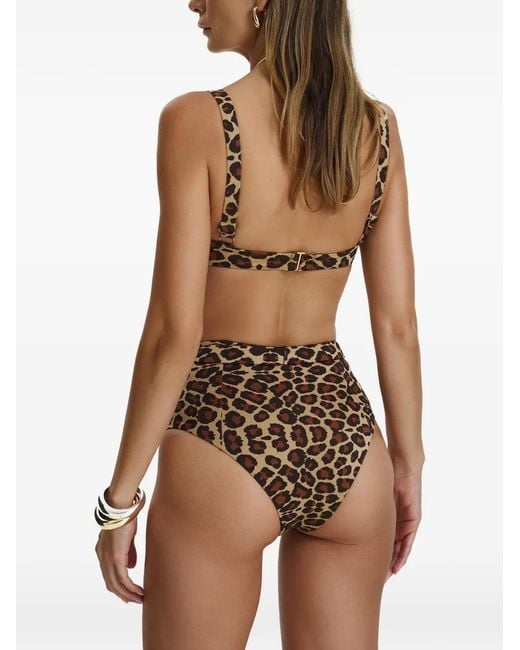 SOFIA ERHAN White Leopard-Print Belted Bikini