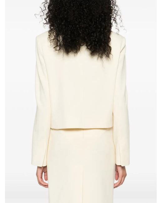 A.M.G White Round-Neck Jacket