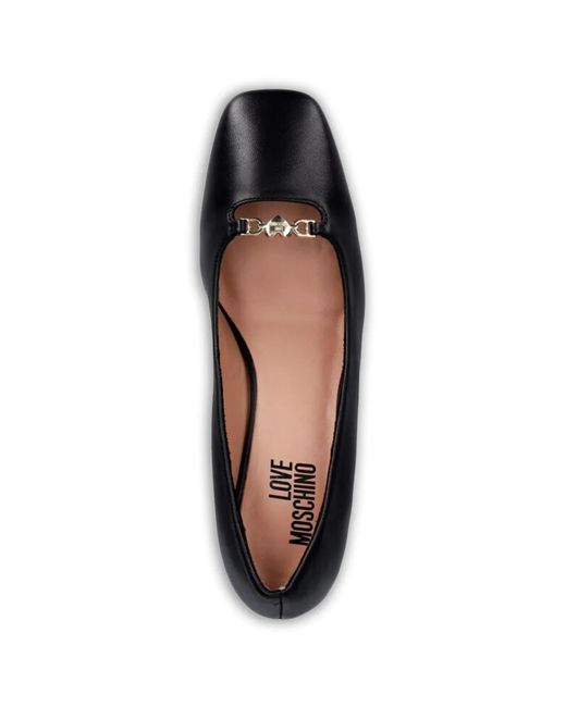 Love Moschino Black Heart-Charm Pumps