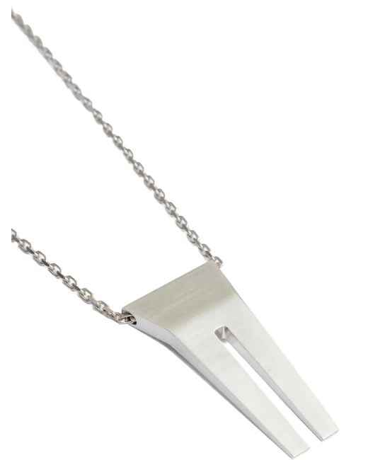 Rick Owens White Open Trunk Charm Necklace