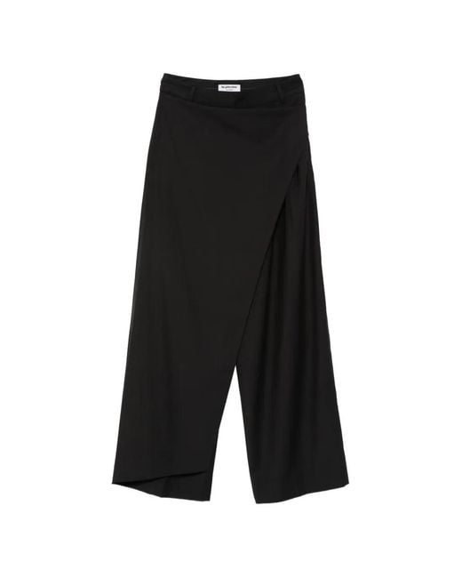 LA PISCINE Black Wrap Trousers