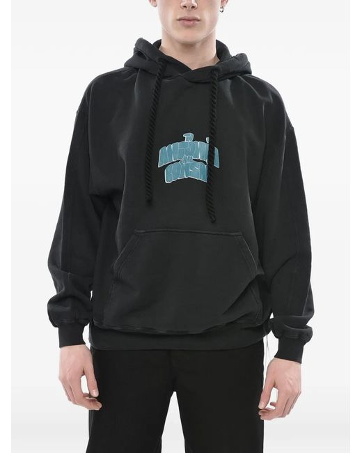 Bonsai Black Antonia Logo-Print Hoodie for men