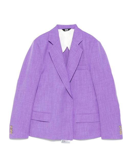 Gcds Purple Mélange-Effect Blazer