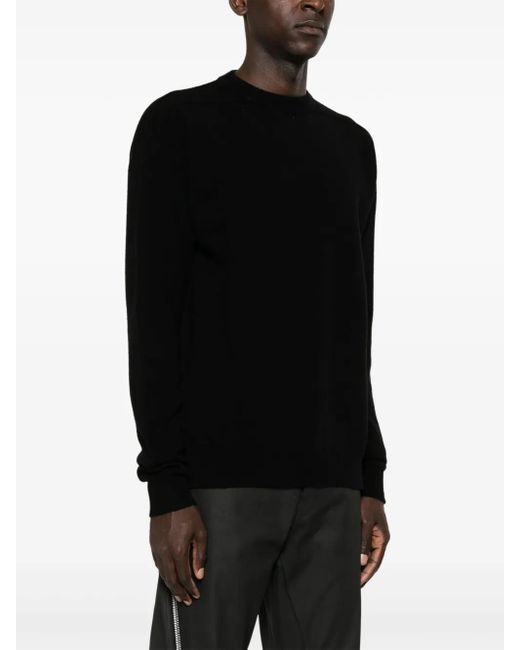 Rick Owens Black Drop-Shoulder Jumper for men
