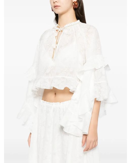 Zimmermann White Daylight Blouse