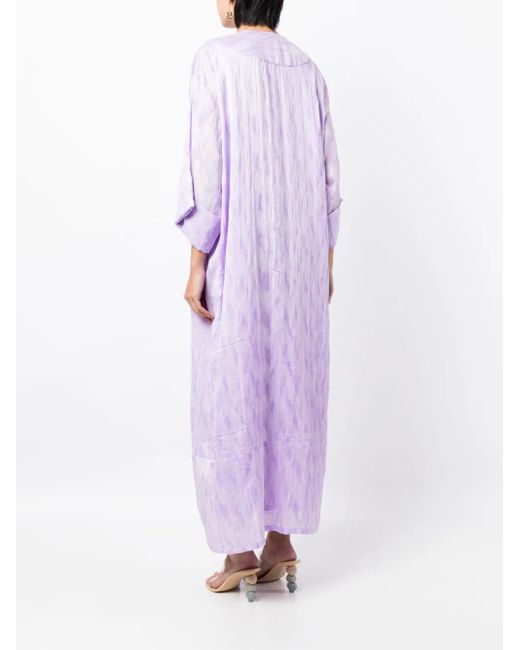 Bambah Purple Isabella Kaftan Dress Set