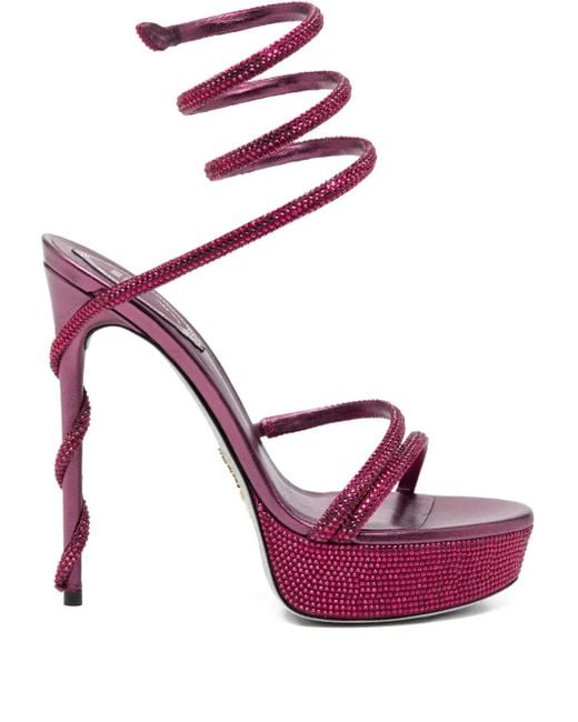 Rene Caovilla Pink 120Mm Margot Sandals