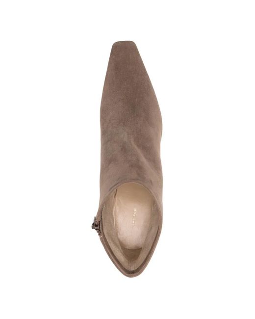 The Row Brown Carla Square-Toe Boots
