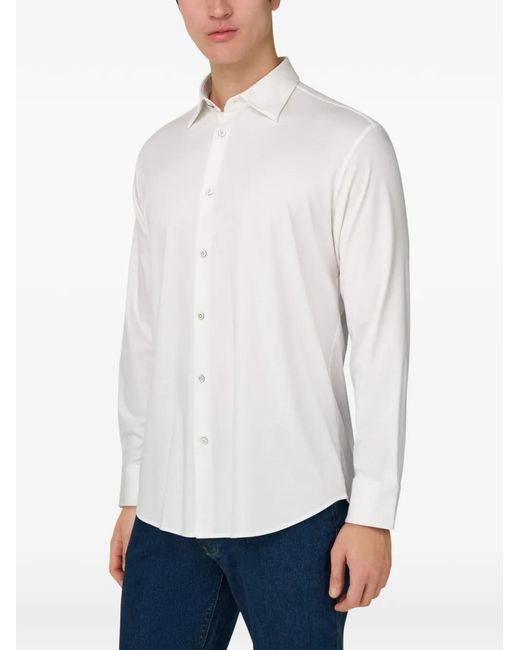 Boggi White Collar Button Shirt for men