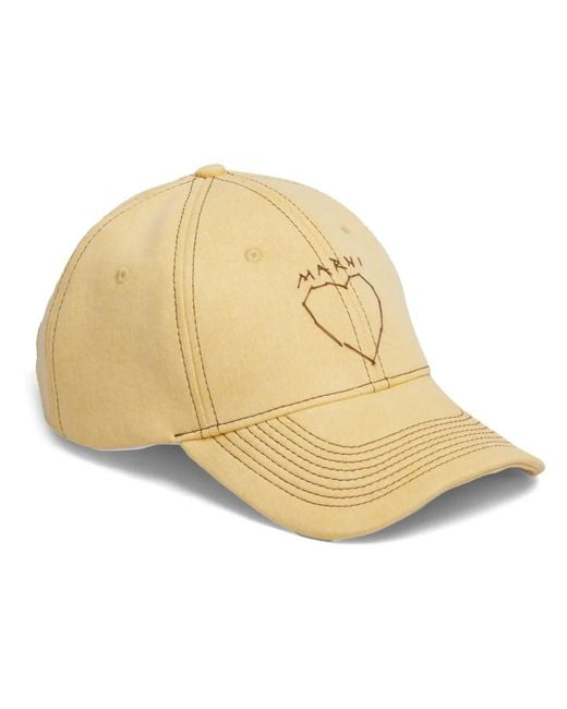 Marni Baseballkappe Mit Logo-Stickerei in Natural für Herren