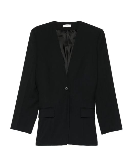 Blazer Slouch Con Botón Totême de color Black