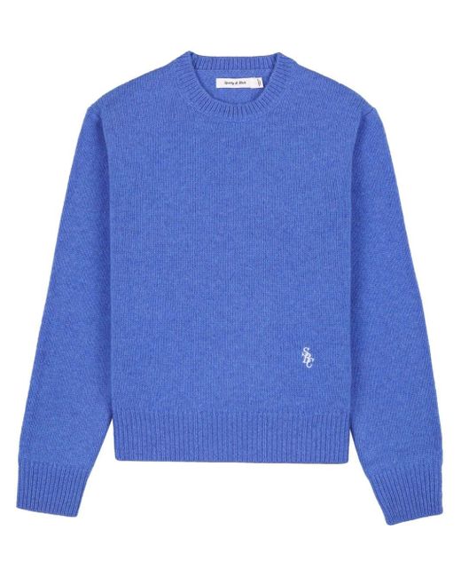 Sporty & Rich Blue SRC Pullover aus Wolle