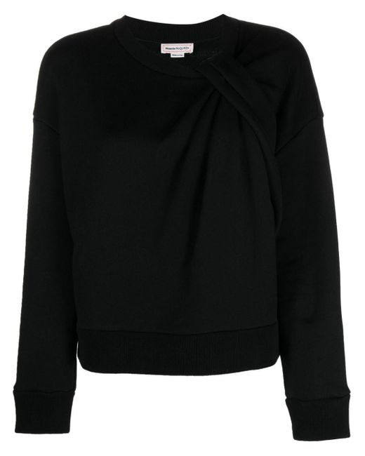 Alexander McQueen Black Sweatshirt mit Knotendetail