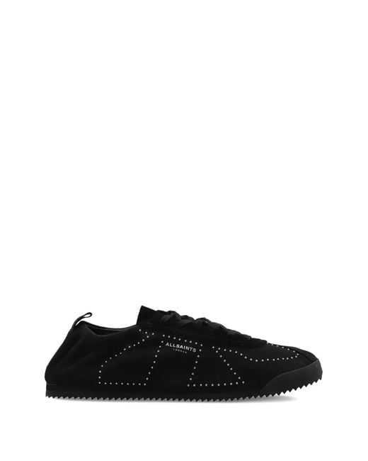 AllSaints Black Kenny Studded Sneakers