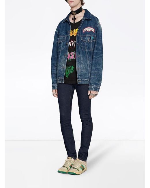 camouflage oversized denim jacket