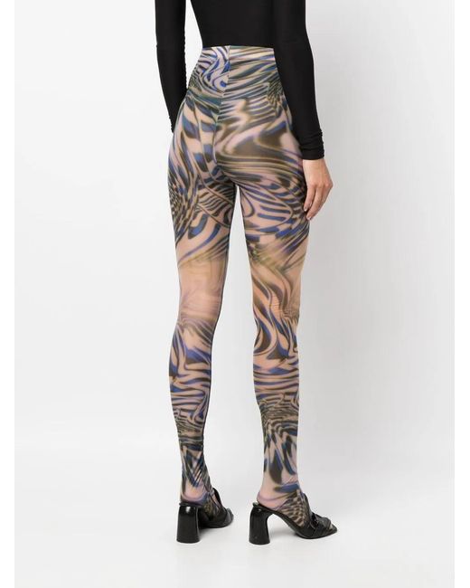 DIESEL Gray P-Koll Abstract-Print Leggings