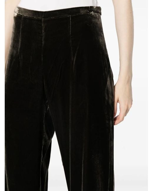 LeKasha Black High-Waisted Flared Trousers