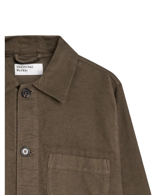 Universal Works Green Button Field Shirt Jacket for men