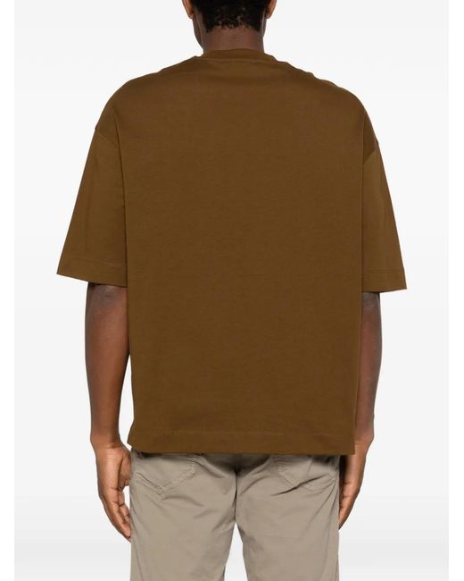 Emporio Armani Natural Jersey Dropped Shoulder T-Shirt for men