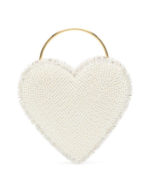 Vanina White Reine De Coeur Clutch Bag